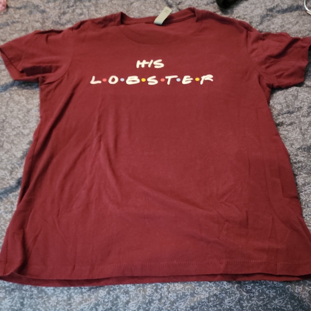 Next Level Apparel Maroon HIS LOBSTER Crewneck Tee